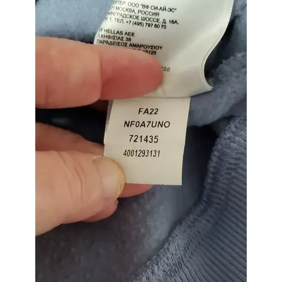 The North Face Hoodie Womens Small Blue Pullover Logo Sweatshirt Kangaroo Pocket - Picture 5 of 15